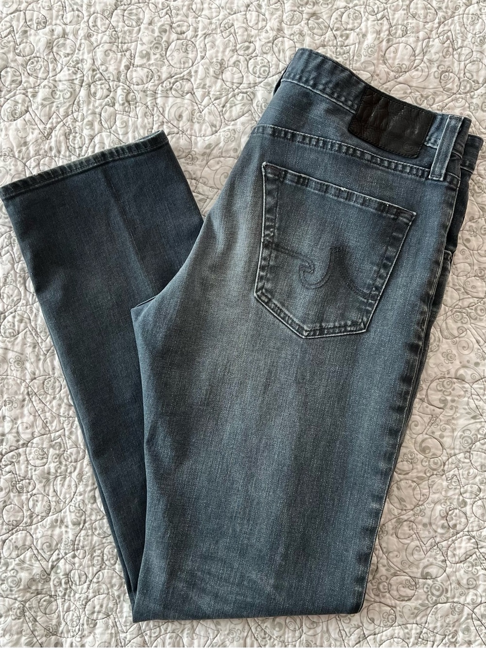 Ag Adriano Goldschmied Dk Gray “The Graduate” Jeans 34x33 GQ Prepster Old Money